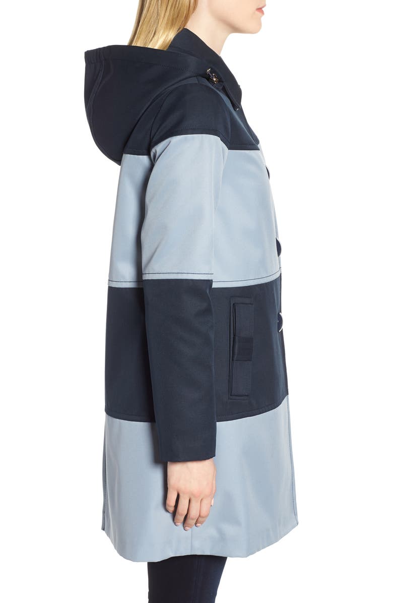 Kate Spade New York colorblock raincoat, Alternate, color, 