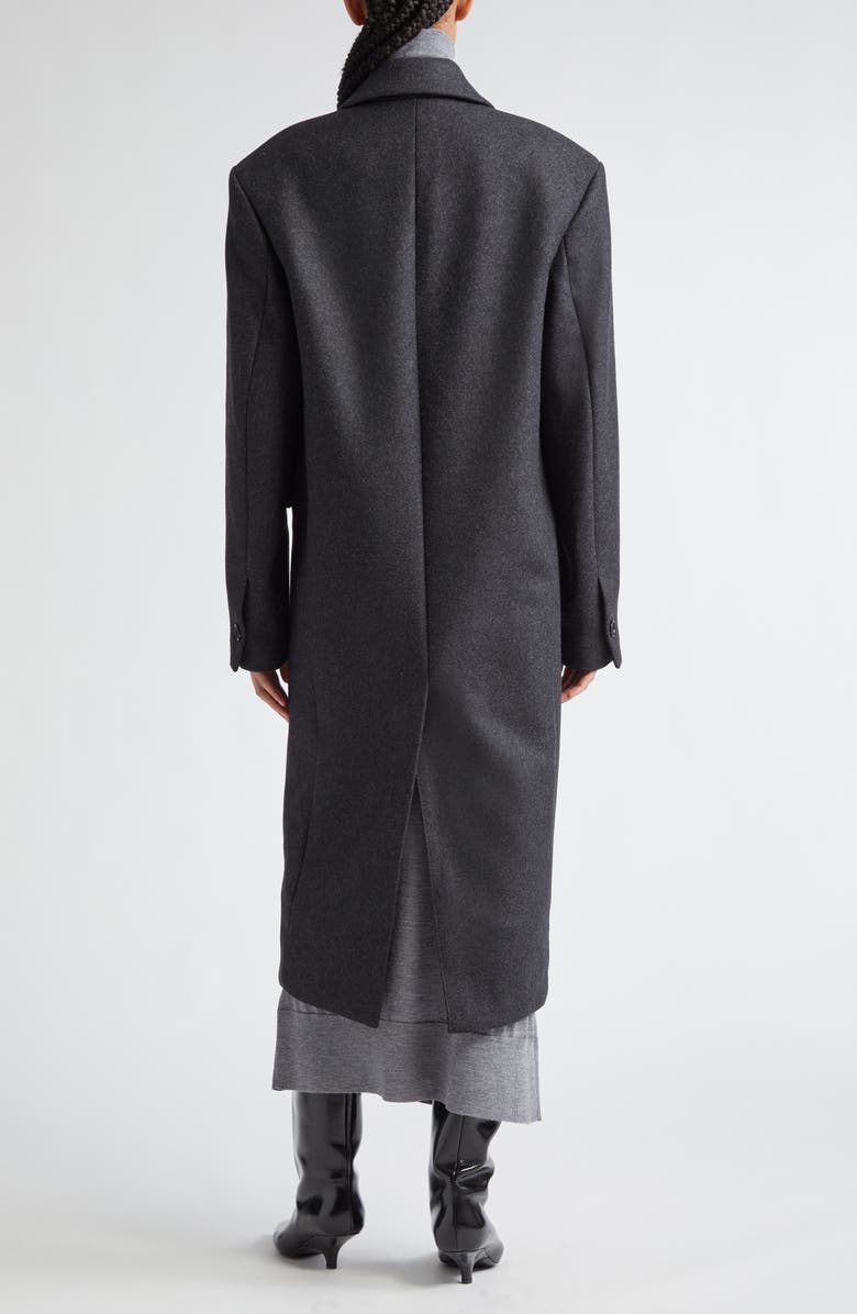 TOTEME Broad Double Breasted Recycled Wool Blend Coat, Alternate, color, Charcoal Melange
