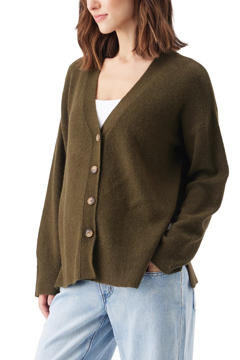 Tully Knit Cardigan, Alternate, color, Khaki