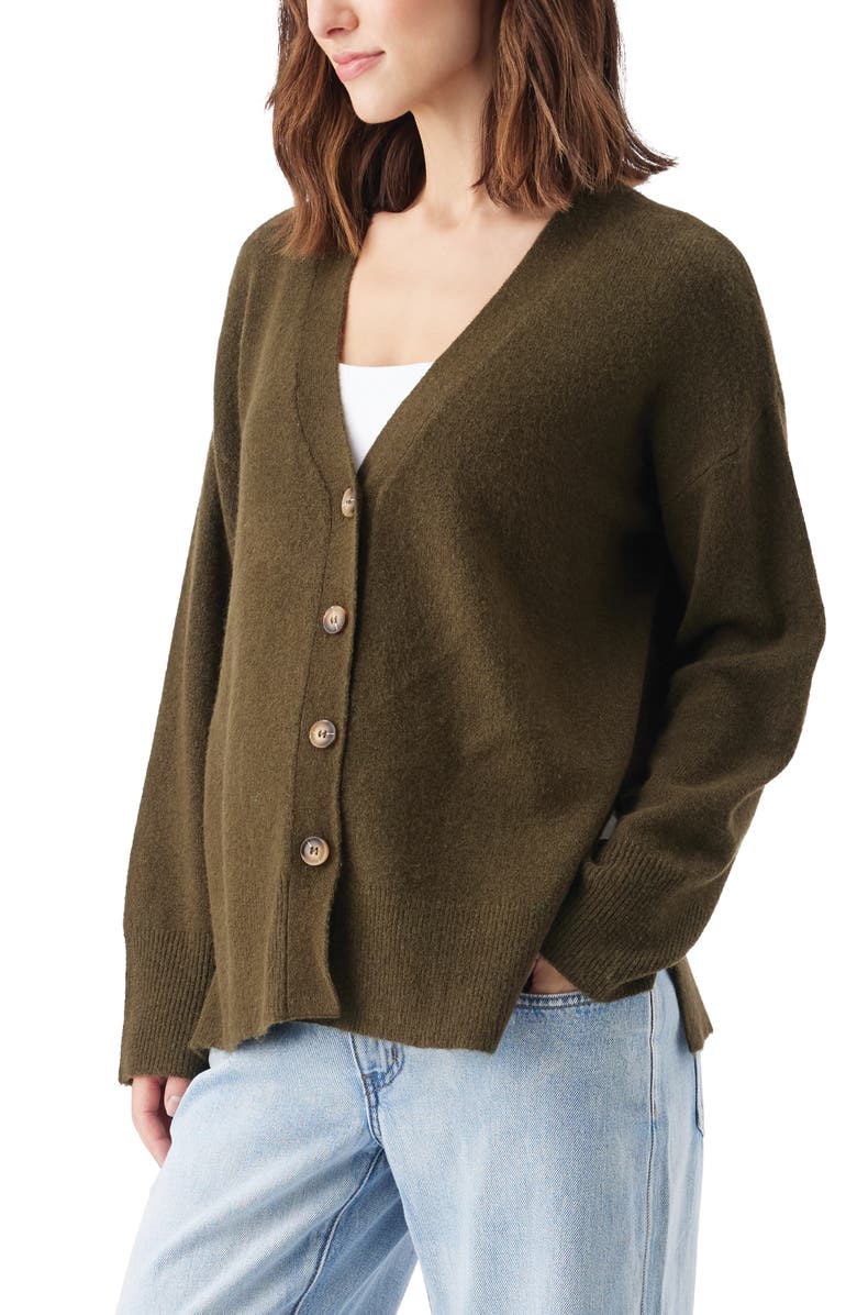 Ripe Maternity Tully Knit Cardigan, Alternate, color, Khaki