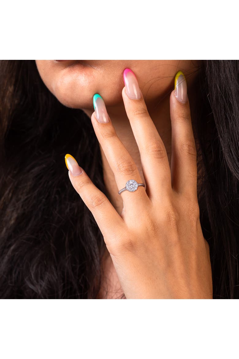 5/8 CTW Lab-Grown Diamond Halo Ring 14k, Alternate, color, White Gold