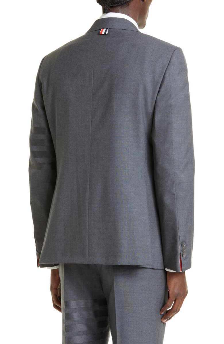 Thom Browne 4 Bar Mélange Wool Sport Coat, Alternate, color, Dark Grey