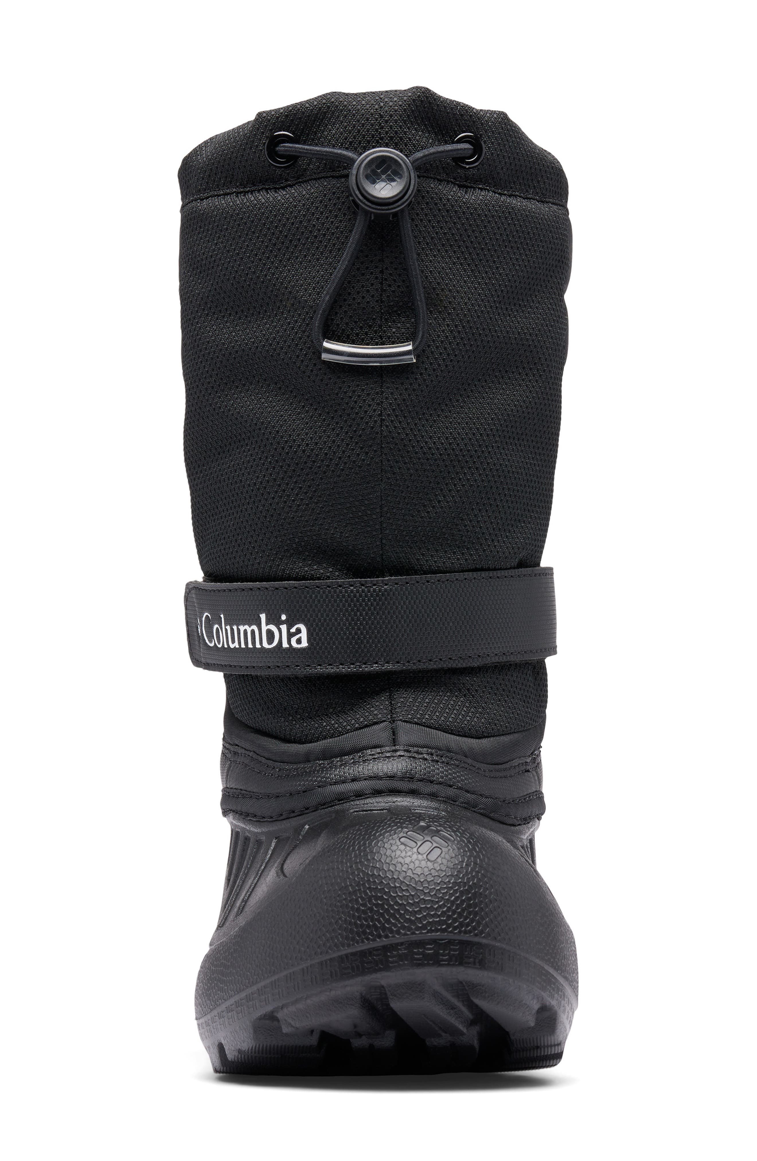 Columbia Kids' Powderbug Snowlite Waterproof Snow Boot, Alternate, color, Black/ White