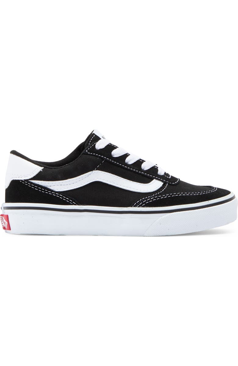 Vans Kids' Brooklyn Sneaker, Alternate, color, Suede/ Canvas Black/ White