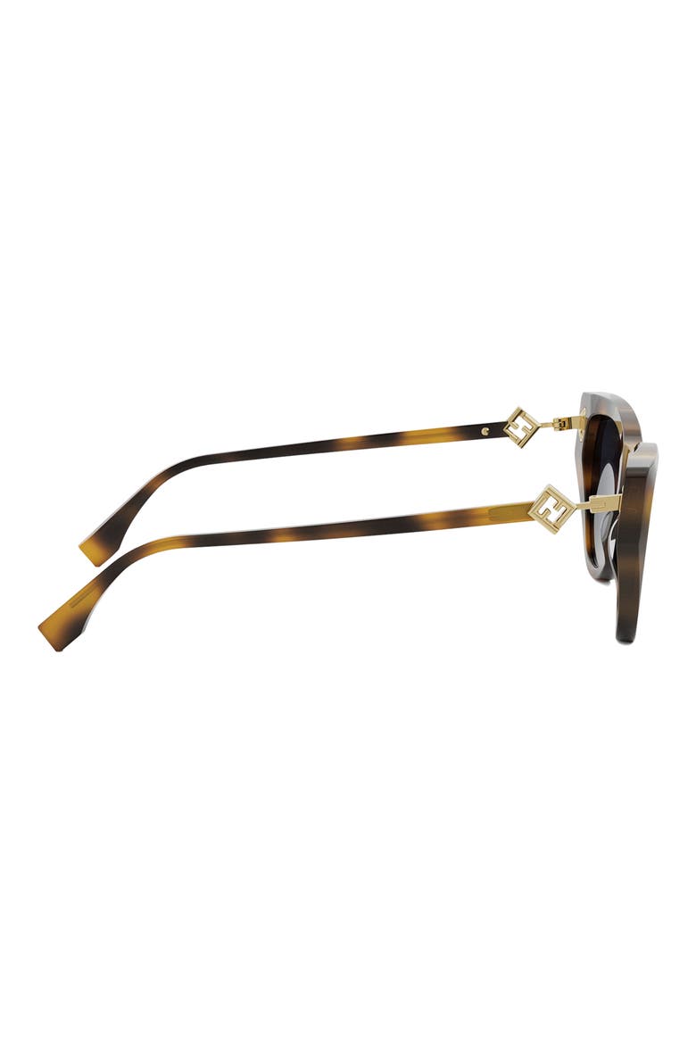 'Fendi Diamonds 54mm Cat Eye Sunglasses, Alternate, color, BLONDE HAVANA / BLUE