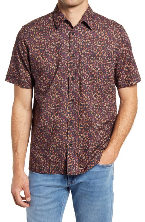 Berhood Floral Short Sleeve Button-Up Shirt