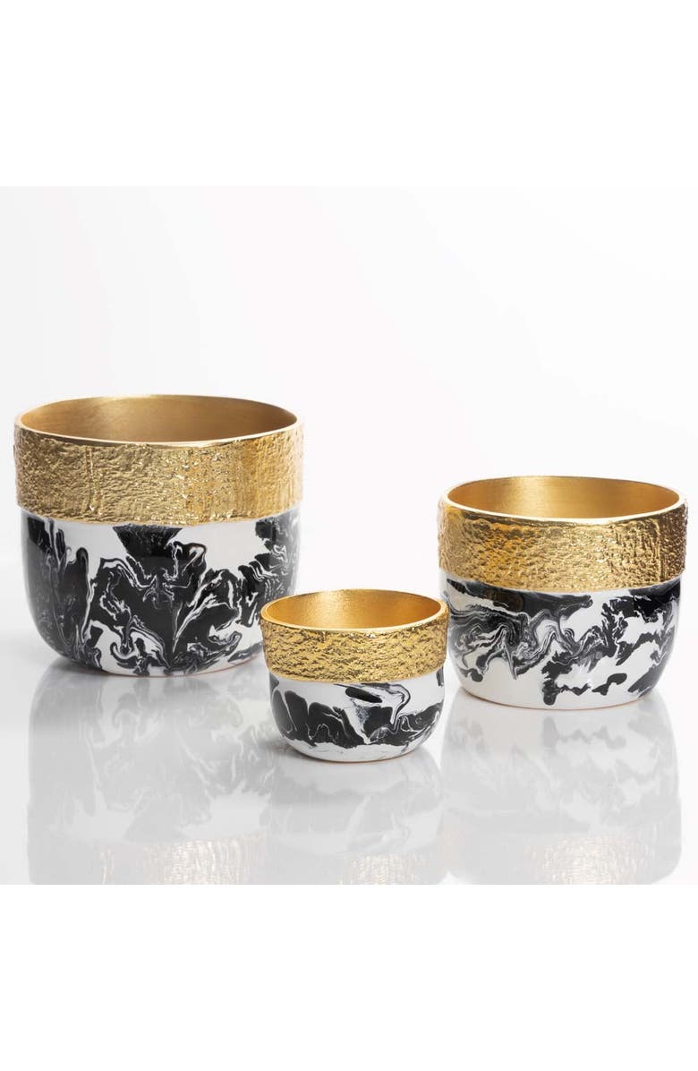 Lunares Bianco Nero Cache Pots, Main, color, White