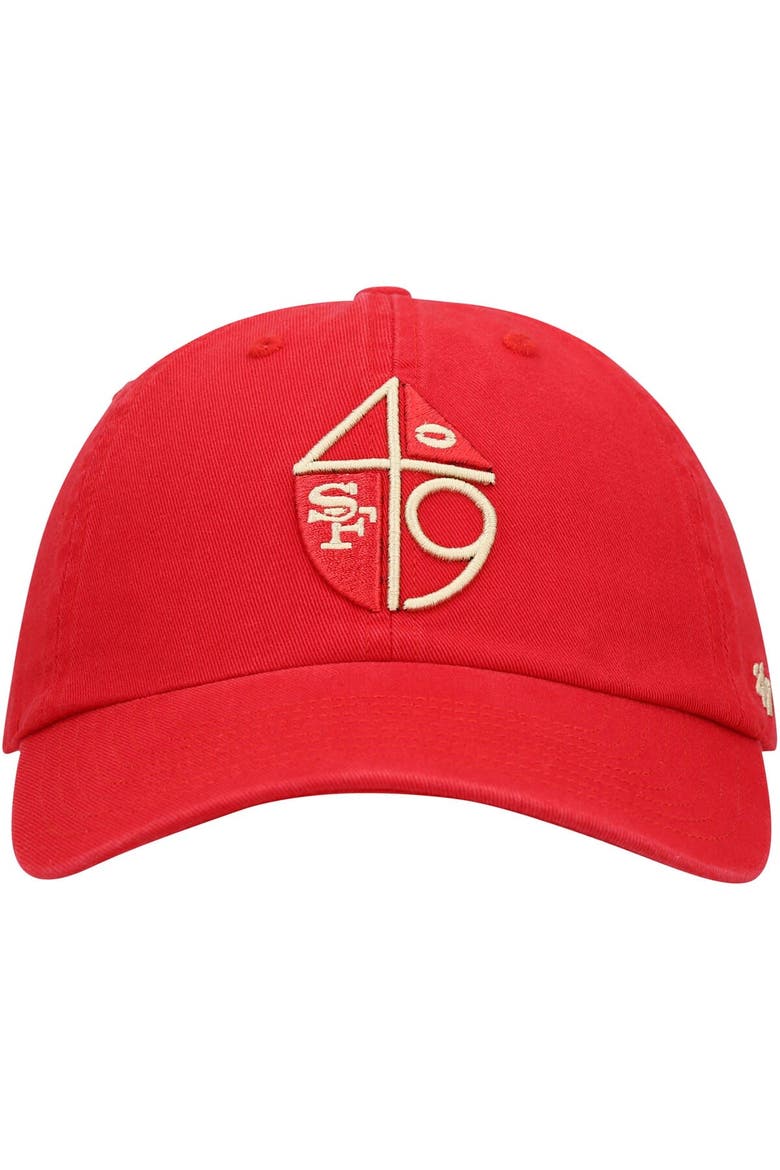 Men's '47 Scarlet San Francisco 49ers Clean Up Legacy Adjustable Hat, Alternate, color, Scarlet