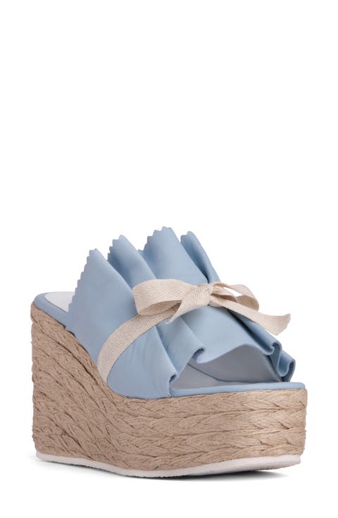 Noelle Espadrille Platform Wedge Slide Sandal (Women)