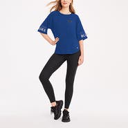 DKNY SPORT Women's DKNY Sport Blue St. Louis Blues Diana Tri-Blend Oversized T-Shirt