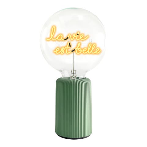 La Vie Est Belle Portable Table Lamp