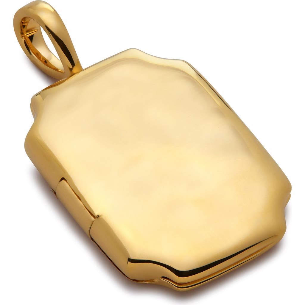 Monica Vinader Womens Yellow Gold Signature 18ct Yellow Gold-plated Vermeil Sterling-silver Locket