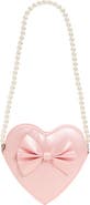 Capelli New York Kids' Imitation Pearl Faux Leather Heart Shoulder Bag