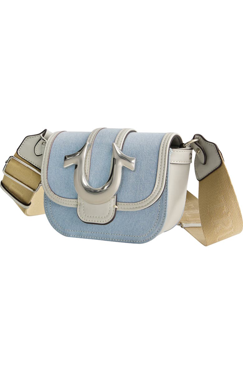 True Religion Mini Flap Crossbody Bag with Iconic U-Logo, Alternate, color,