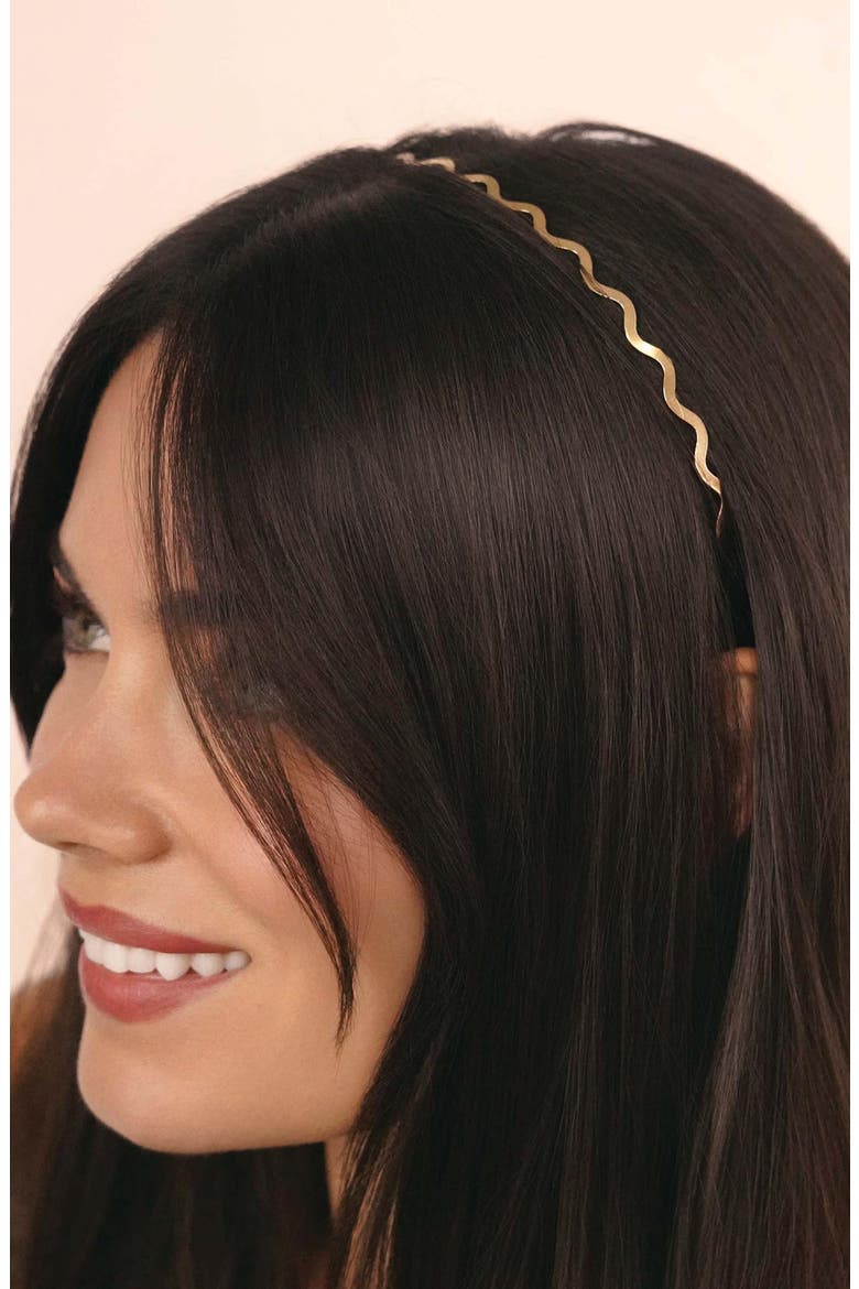 Zigzag Headband, Alternate, color, GOLD
