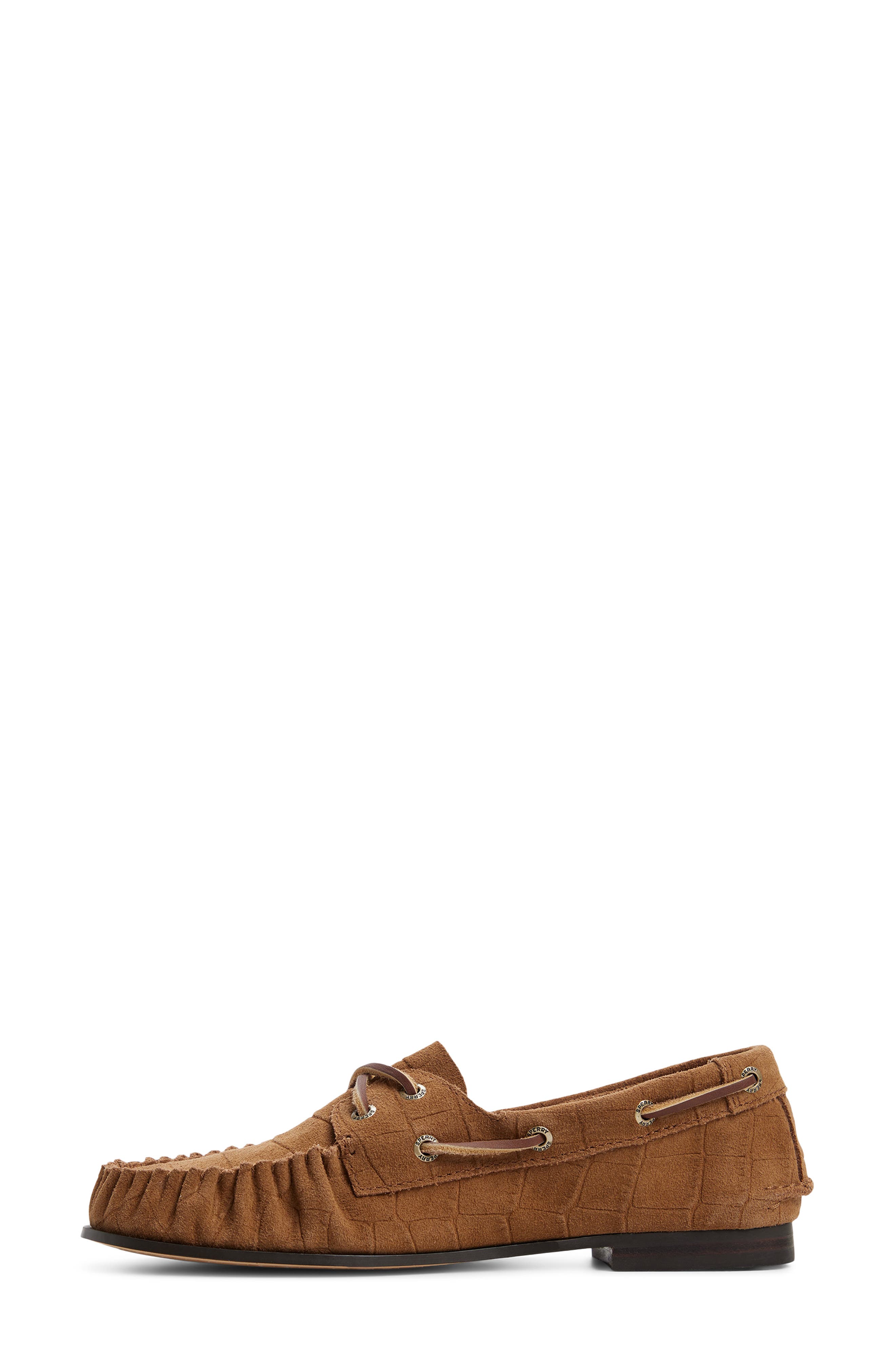 Sammi Leather Boat Shoe, Alternate, color, WALNUT