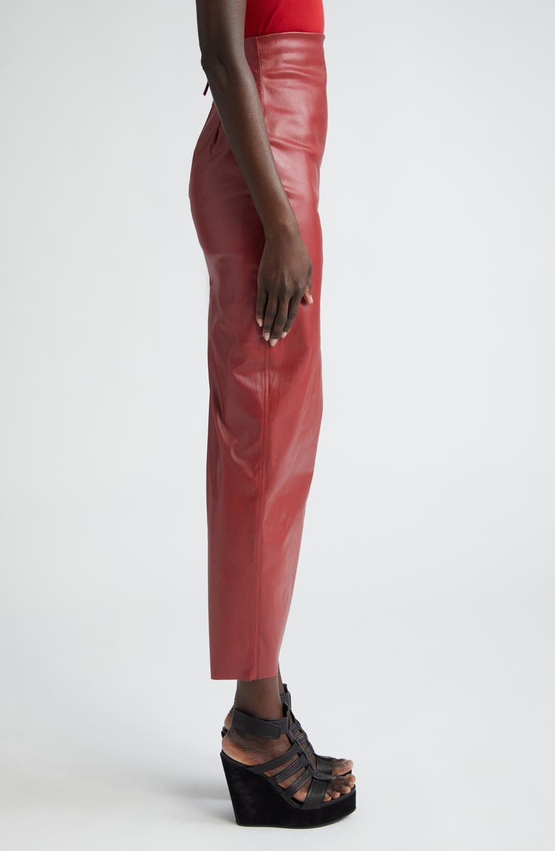 Rick Owens Waxed Denim Pencil Skirt, Alternate, color,