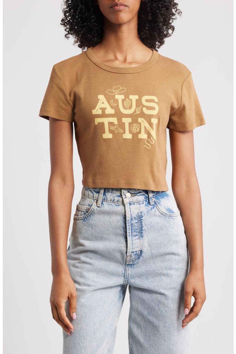 Austin Cotton Graphic T-Shirt, Main, color, TOASTED COCONUT