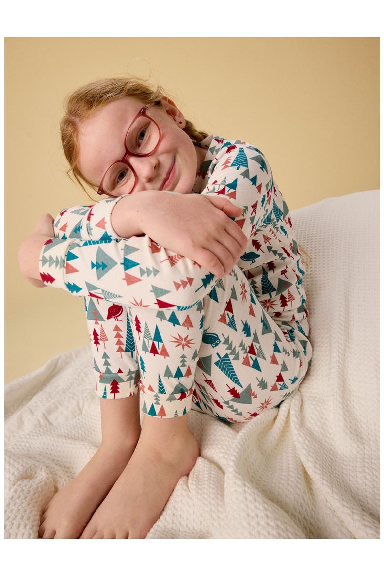Goodnight Pajama Set, Alternate, color, Holiday Woodland Scene