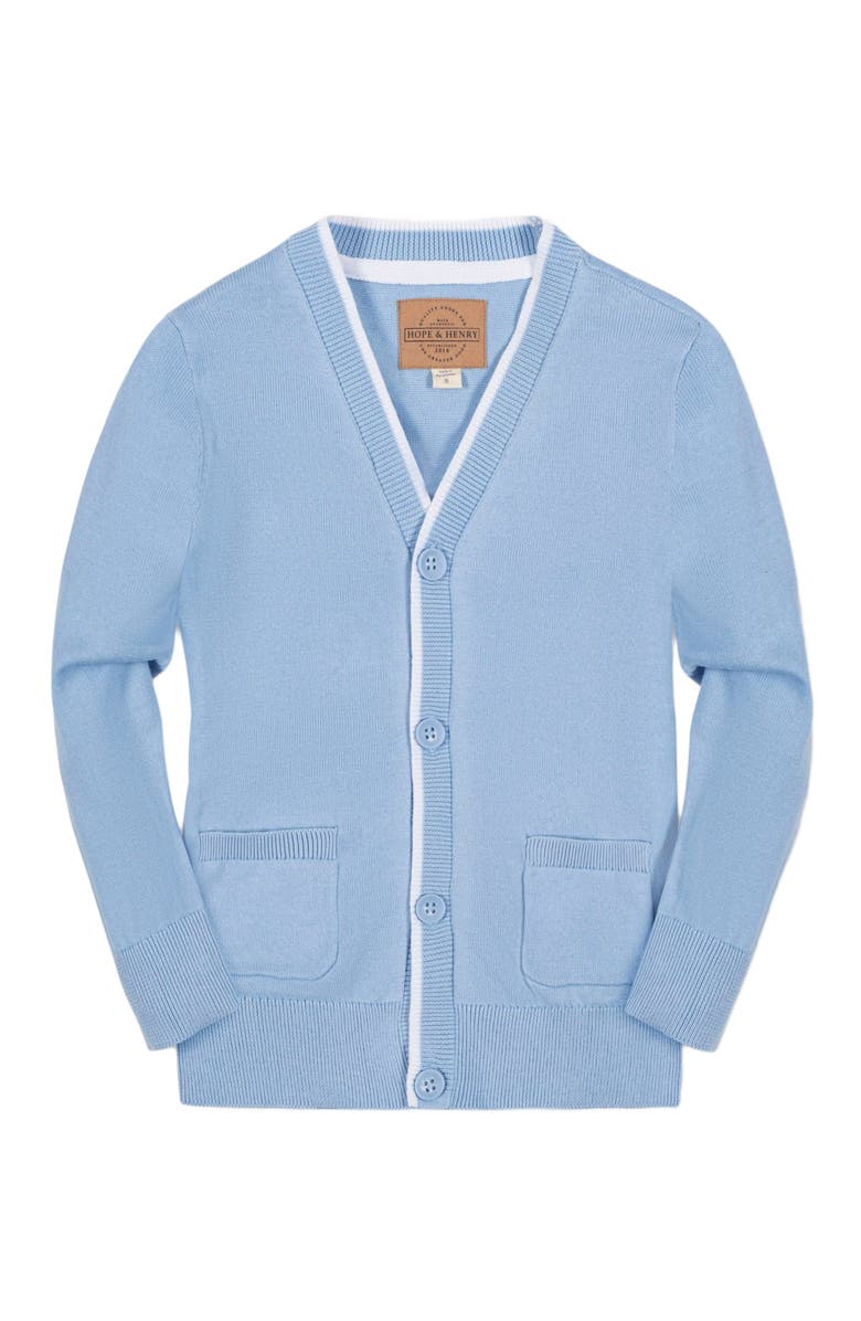 Hope & Henry Baby Boys' Organic Tipped Cardigan, Infant, Main, color, 