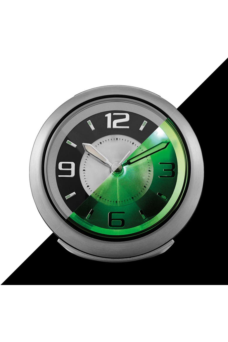 Lite Night Silver Alarm Table Clock, Silver, Alternate, color, Silver