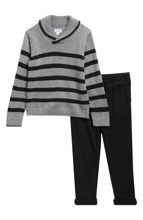 Kids' Roll Neck Stripe Sweater Set