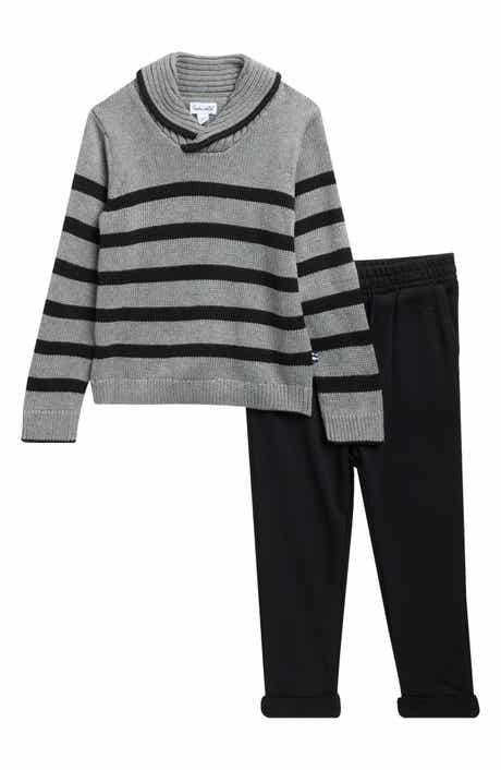 Kids' Roll Neck Stripe Sweater Set
