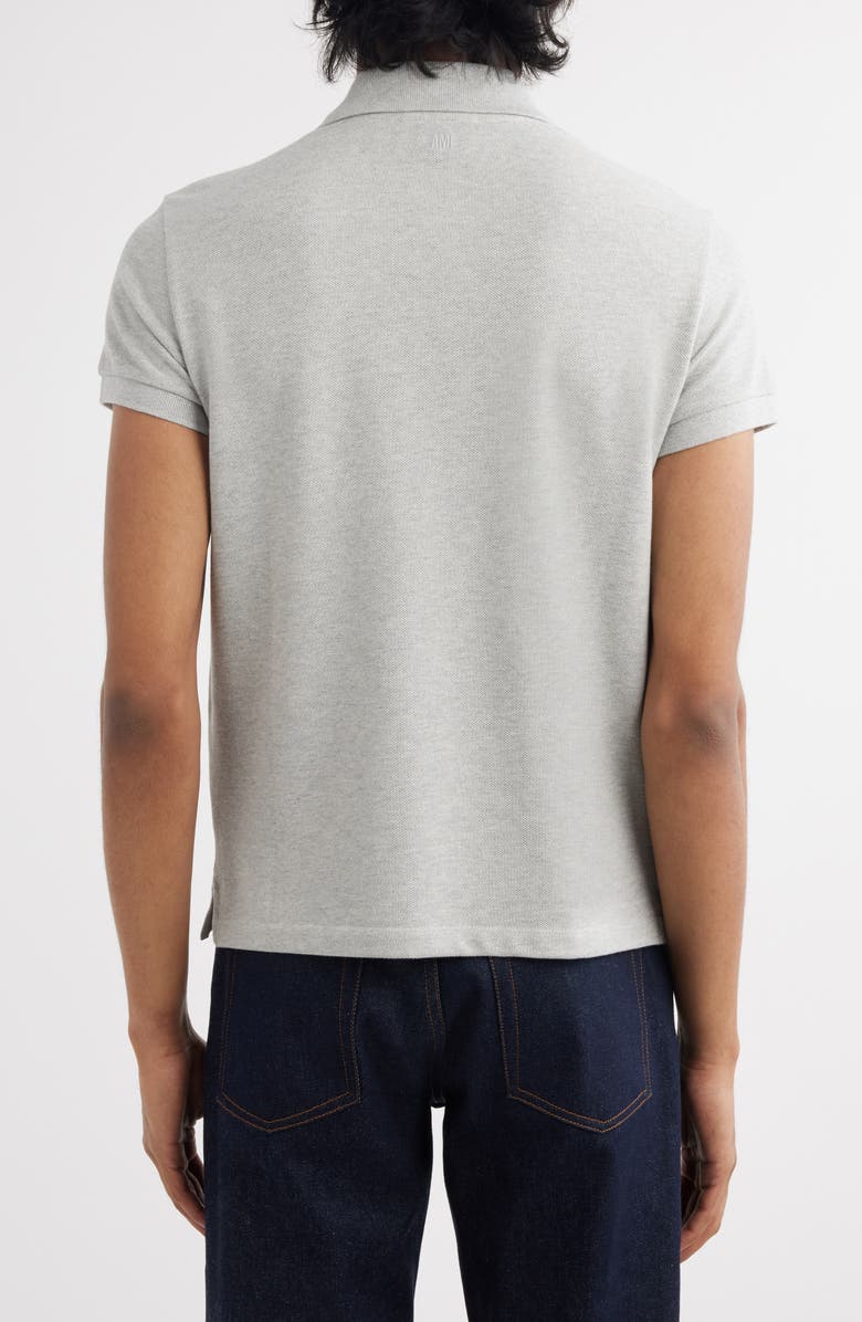 AMI PARIS Ami de Coeur Organic Cotton Piqué Polo, Alternate, color, 