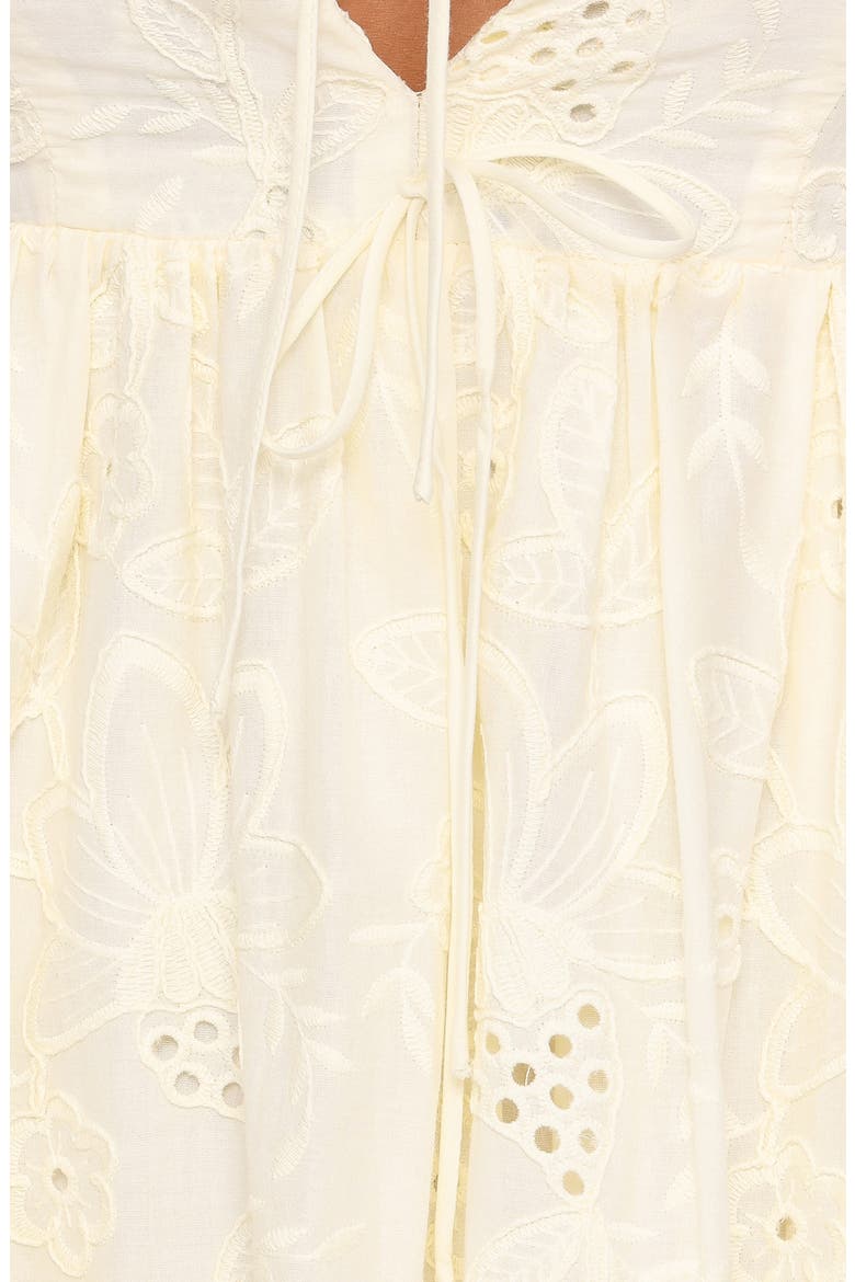Karla Eyelet Embroidered Maxi Dress, Alternate, color, BUTTER YELLOW BRODERIE