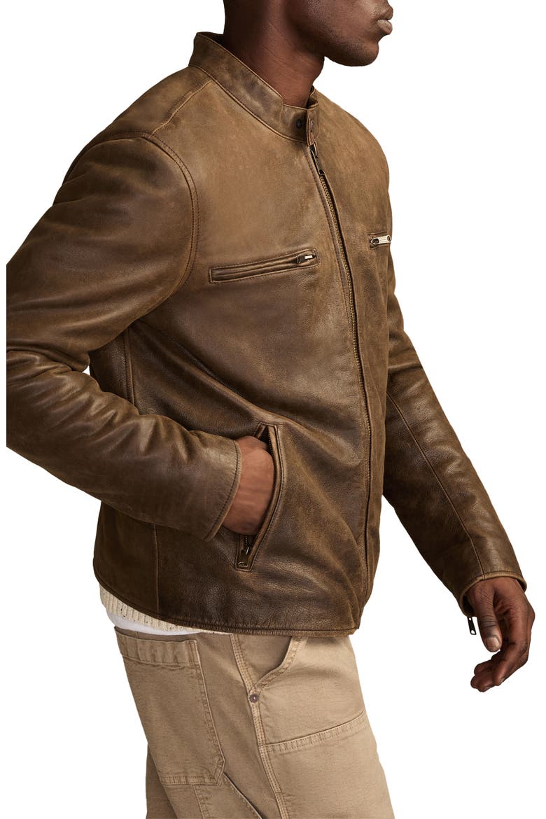 Bonneville Washed Leather Jacket, Alternate, color, TIMBER BROWN