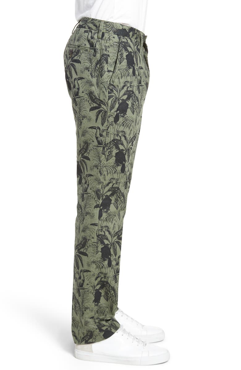 Bonobos Foundation Print Slim Fit Trousers, Alternate, color, 