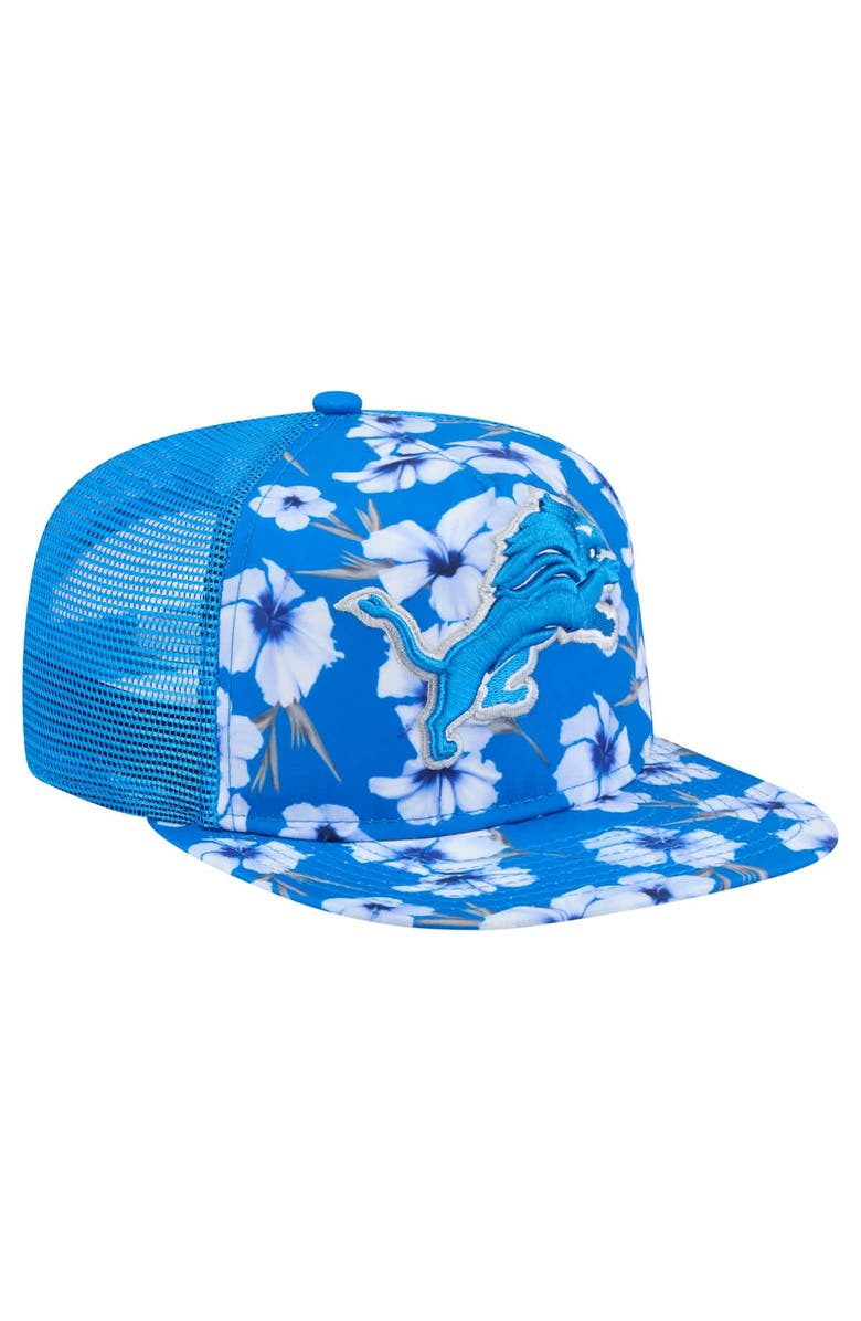 New Era Men's New Era Blue Detroit Lions Adventure Pattern Golfer Snapback Hat, Alternate, color, 
