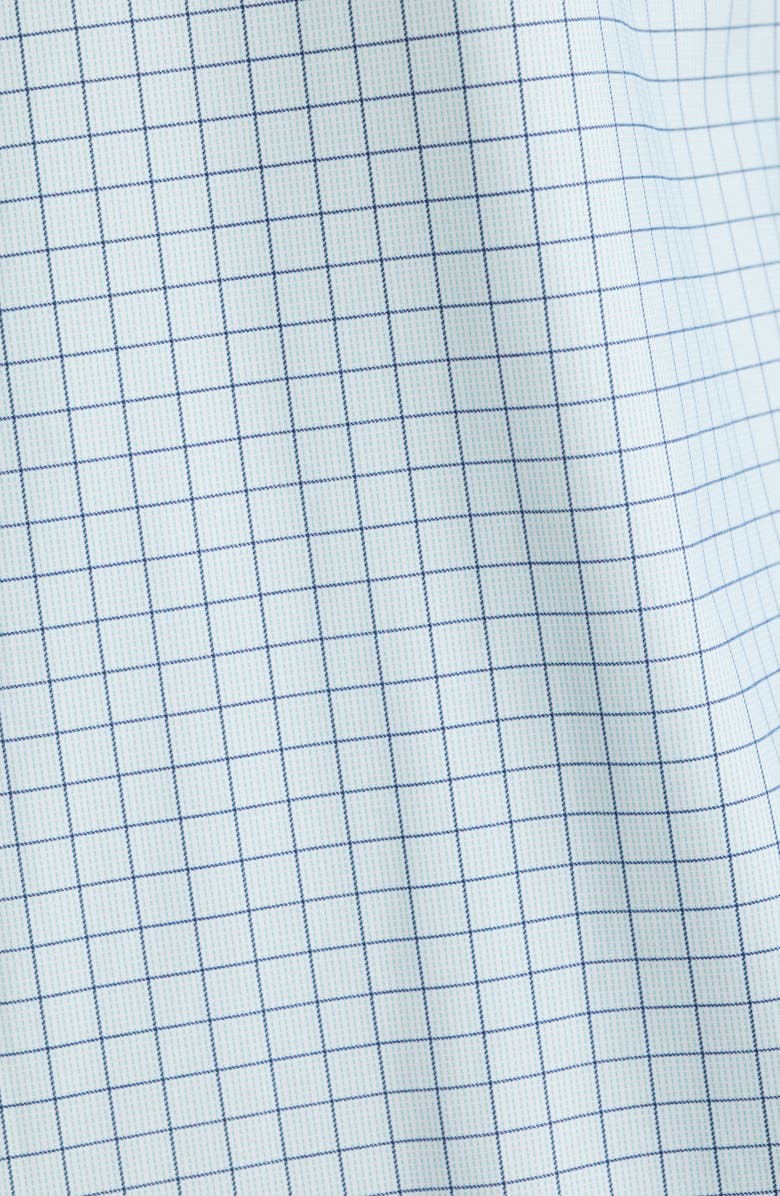 Johnston & Murphy XC Motion Performance Knit Button-Up Shirt, Alternate, color, Green Windowpane