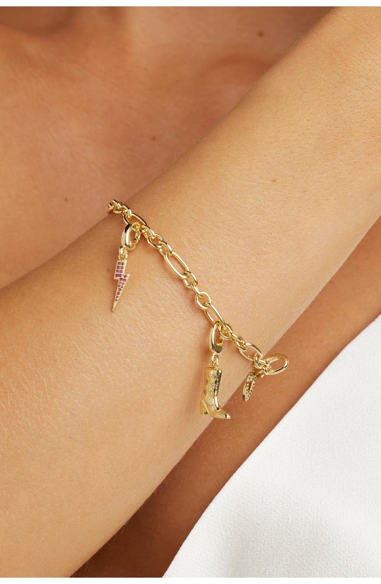 Untamed Petals Classic Link Charm Bracelet, Alternate, color,