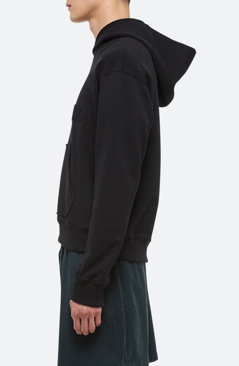 Helmut Lang Embossed Studio Logo Hoodie, Alternate, color, Black