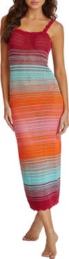 PQ SWIM Reese Semisheer Cotton Cover-Up Dress