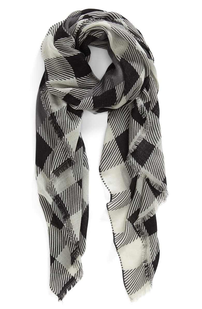 rag & bone Buffalo Check Scarf, Main, color,