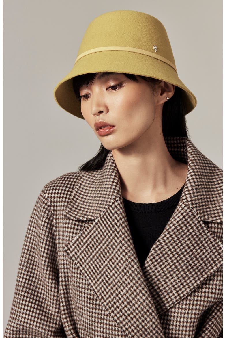 Liv Wool Bucket Hat, Main, color, CHARTREUSE