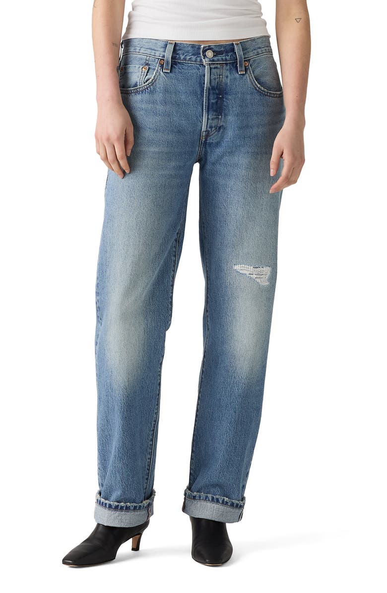 Levi's 501<sup>®</sup> '90s Straight Leg Jeans, Main, color, Fresh Plan Selvedge