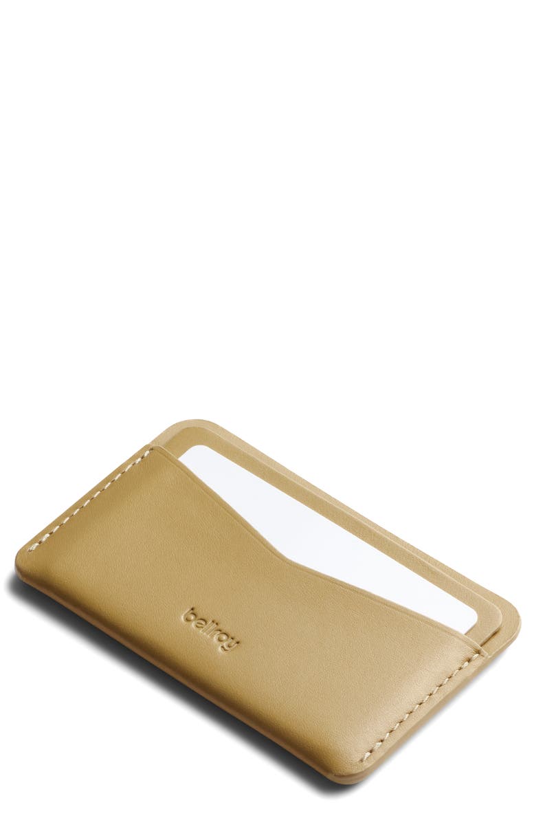 Bellroy Leather RFID Card Case, Main, color, Mustard