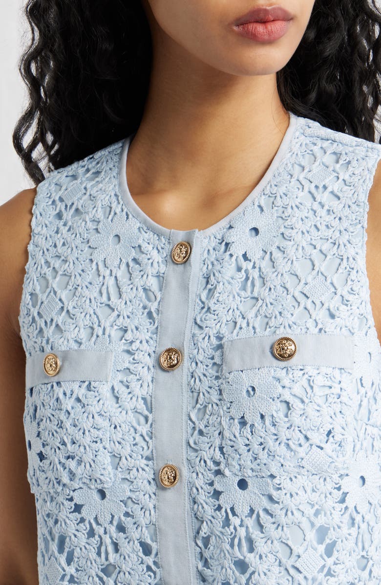 Saylor Finn Floral Sleeveless Sundress, Alternate, color, Cornflower