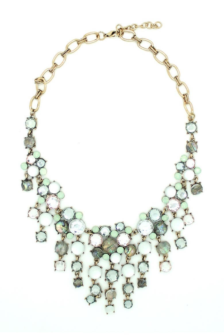 Multicolor Drape Necklace, Main, color, SILVER