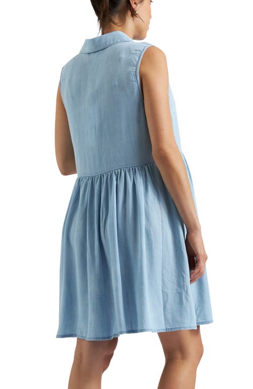 Ripe Maternity Bec Chambray Maternity Dress In Blue