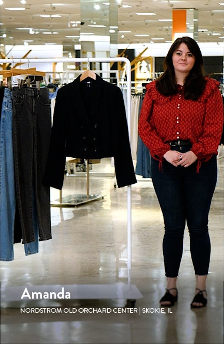 Eclipse Crop Cotton Blend Bouclé Tweed Blazer, sales video thumbnail