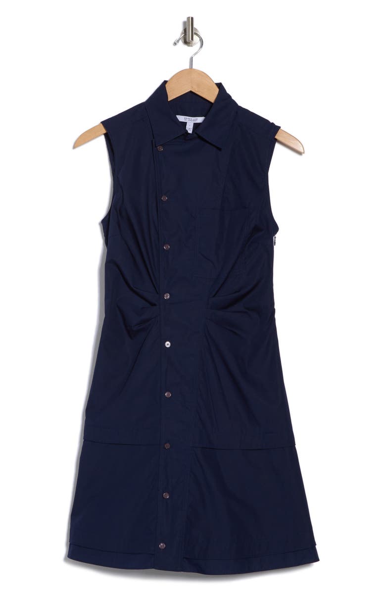 Derek Lam 10 Crosby Satina Cotton Shirtdress, Alternate, color, Navy