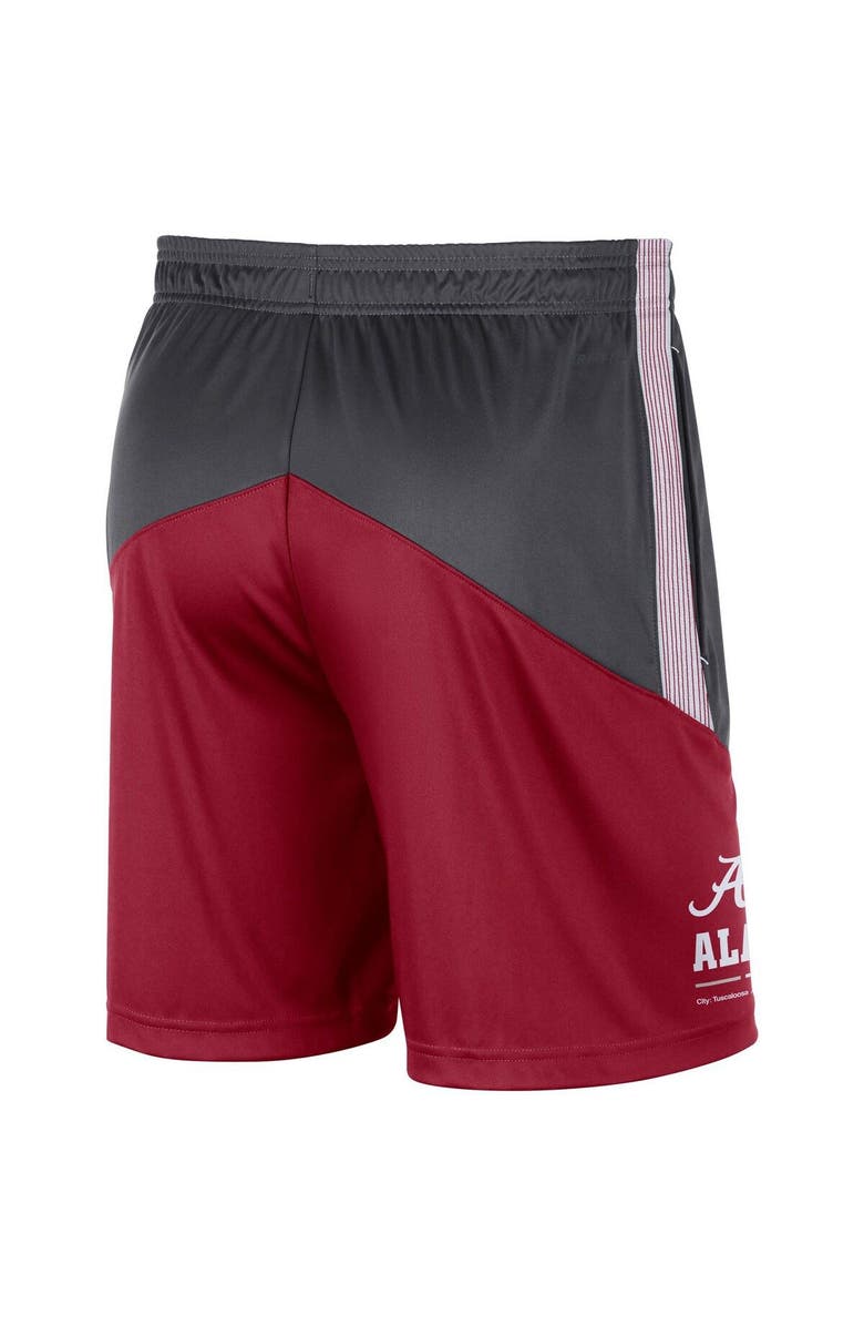 Nike Men's Nike Charcoal/Crimson Alabama Crimson Tide Team Performance Knit Shorts, Alternate, color, 