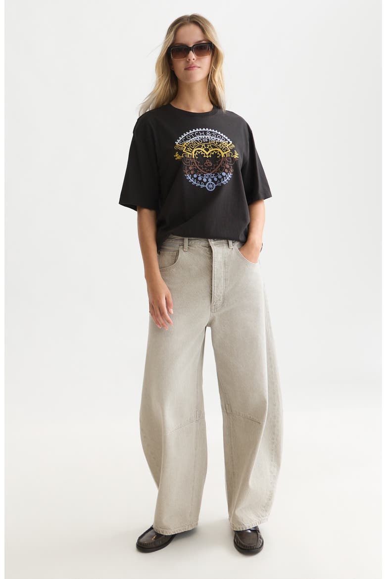 Embroidered Graphic Loose Fit T-Shirt, Alternate, color, METEORITE