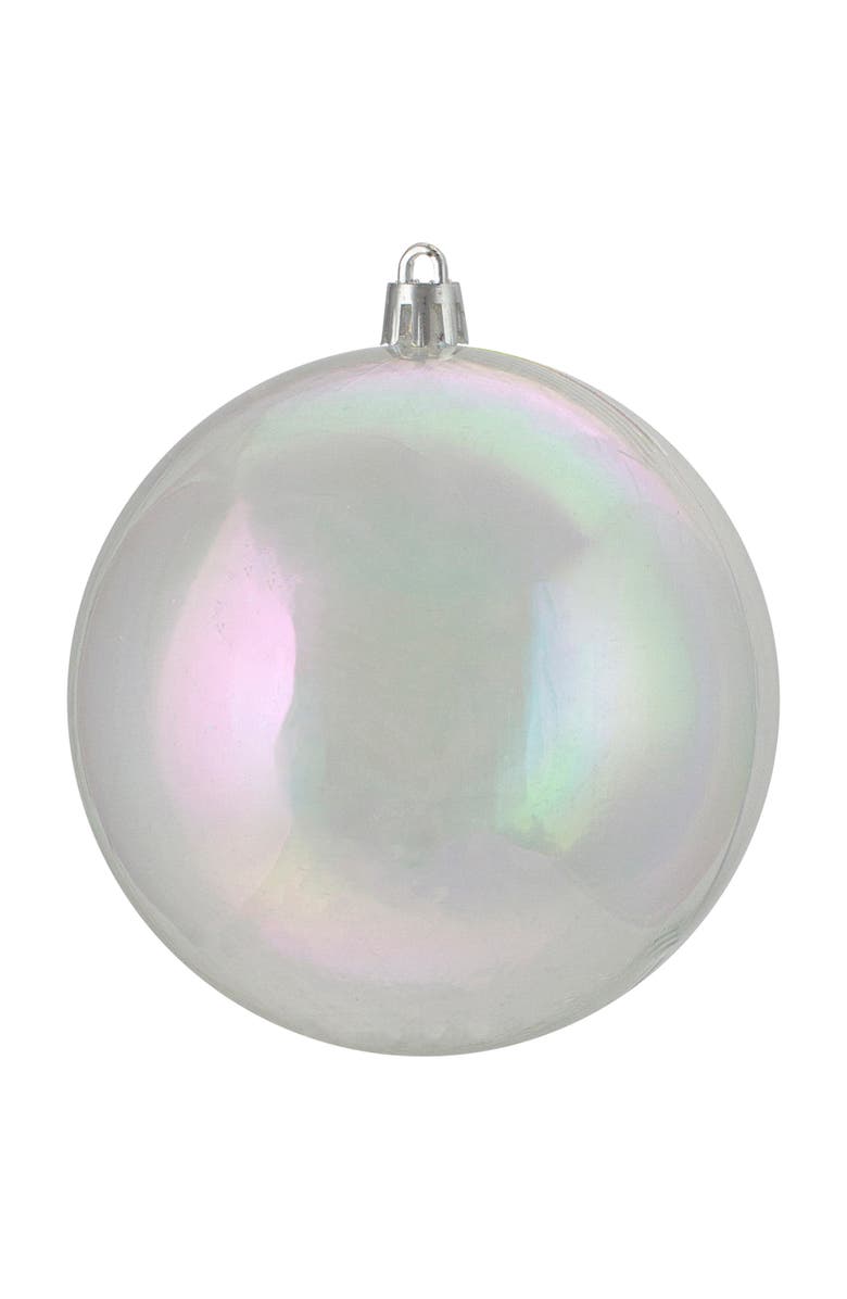 Northlight Shatterproof Shiny Iridescent Christmas Ball Ornaments - 4" (100mm) - Clear - 12ct, Alternate, color, 