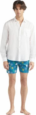Vilebrequin Men's Solid Linen and Cotton Shirt
