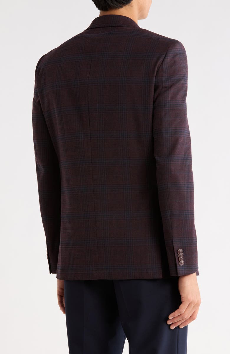 Original Penguin Plaid Notch Lapel Sport Coat, Alternate, color, Dark Purple